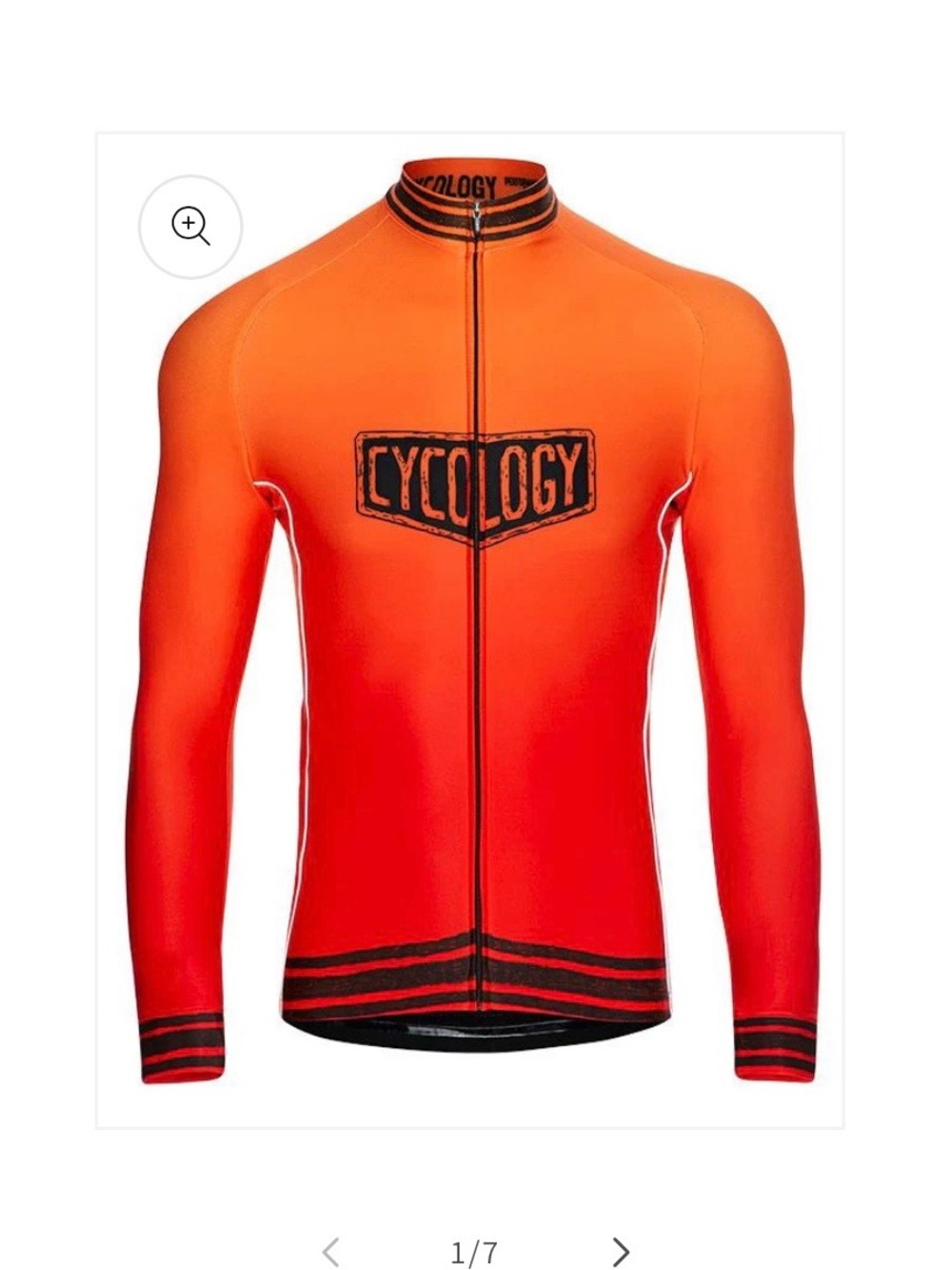 Men’s Orange Cycology Spin Doctor Long Sleeve Cycling Jersey